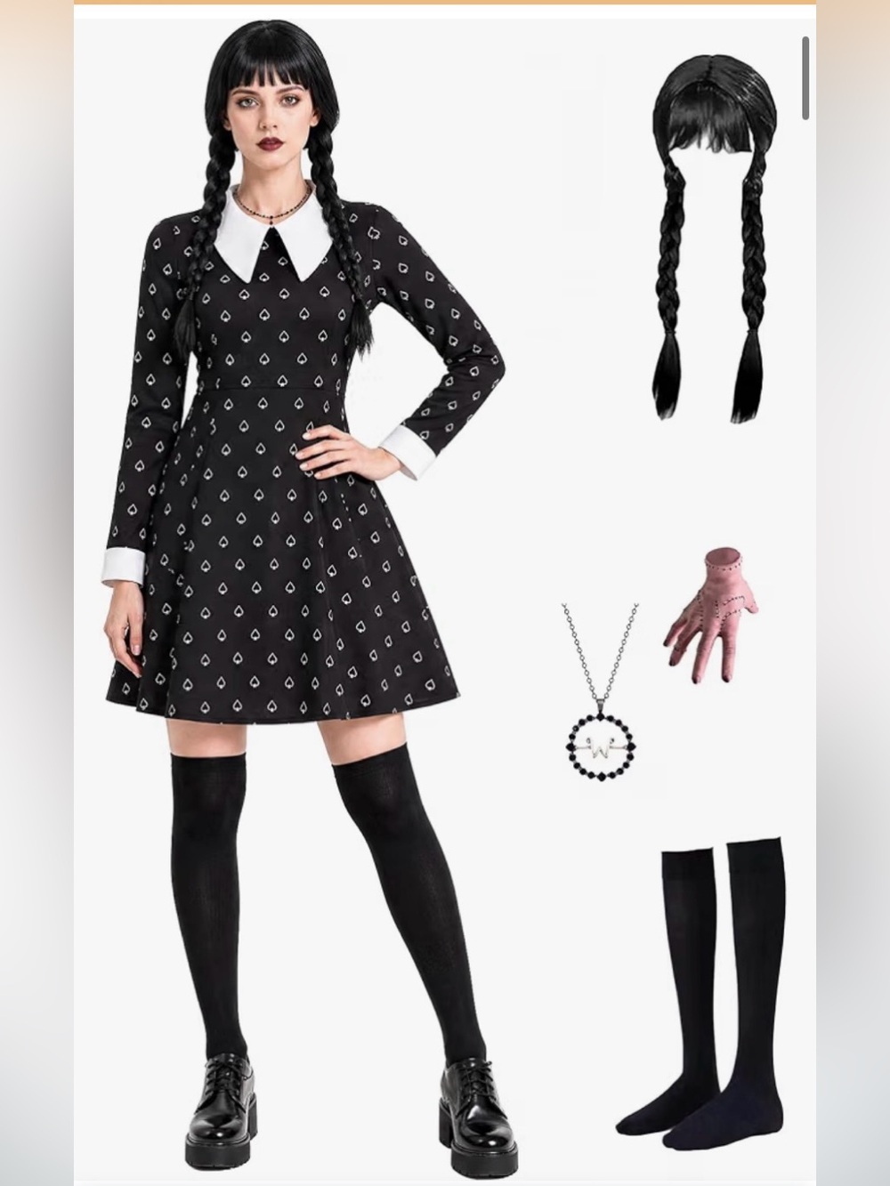 Addams Family Inspired Halloween Costume Women’s Size XL NEW